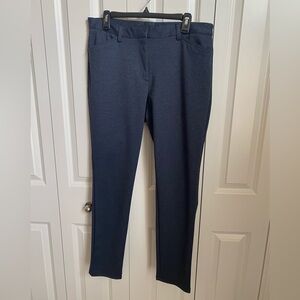 Andrew Marc Slim Navy Ponte Stretch Pants